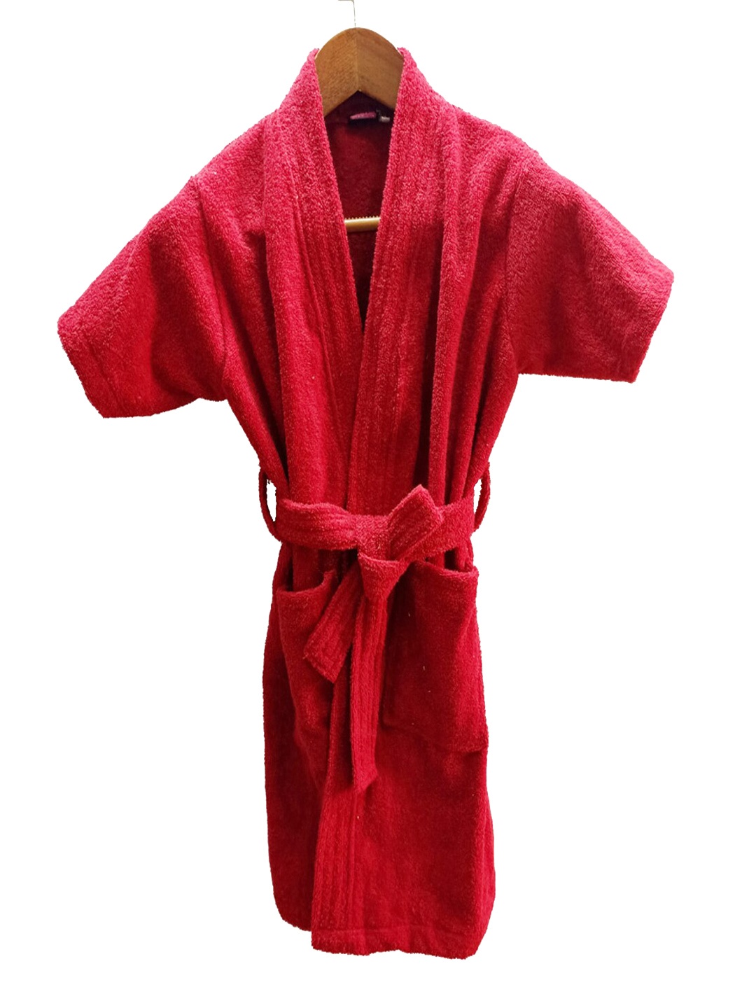 

GAB Kids Belted Pure Cotton Bath Robe, Red