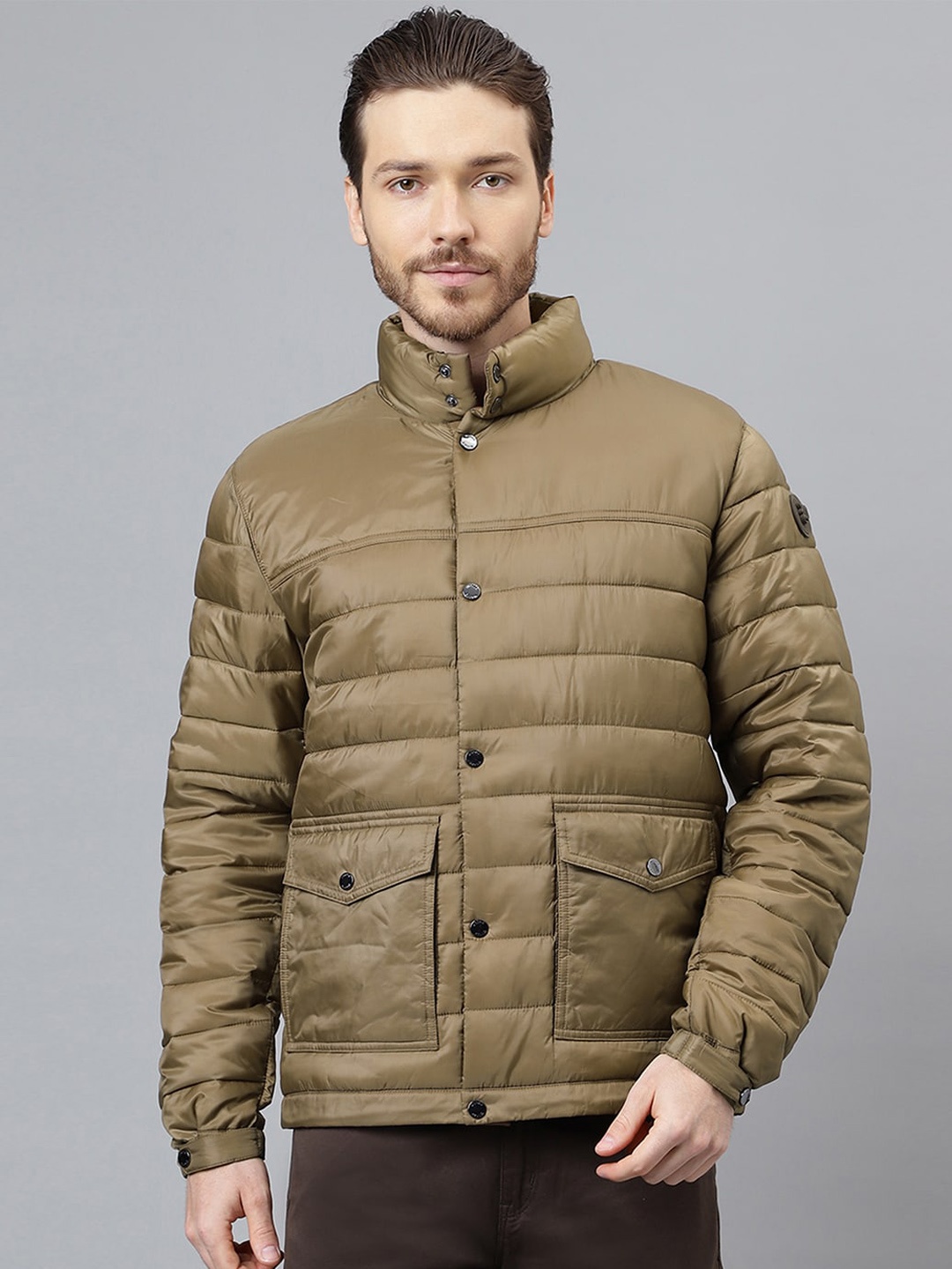 Woods Stand Collar Padded Jacket, Beige