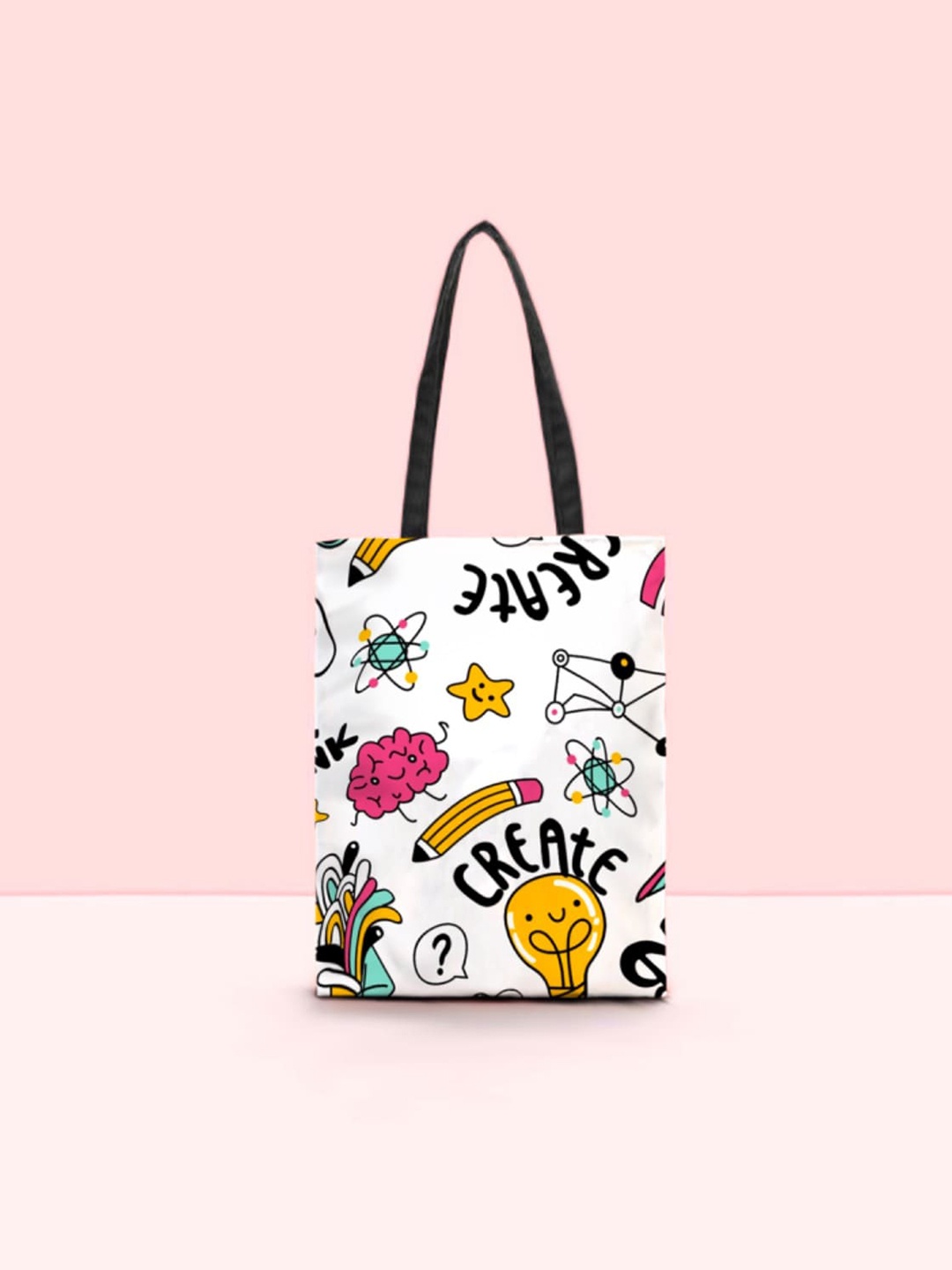 

The Dry State White Floral Printed Shopper Tote Bag Up to 12 inch