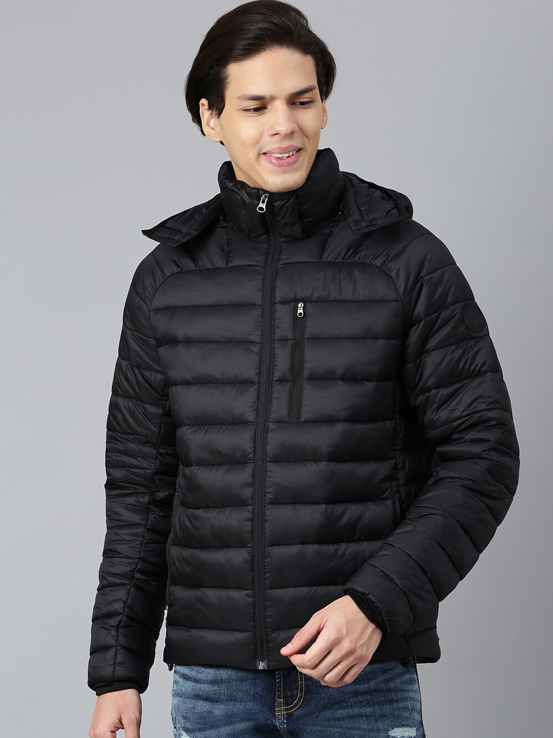 

Woodland Hooded Puffer Jacket, Black