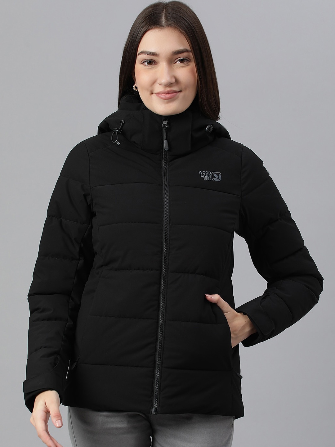 

Woodland Hooded Padded Jacket, Black