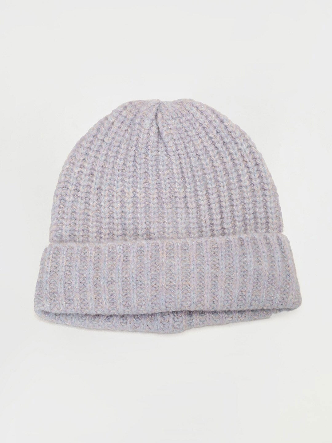 

max Women Self Design Pure Acrylic Beanie Cap, Purple
