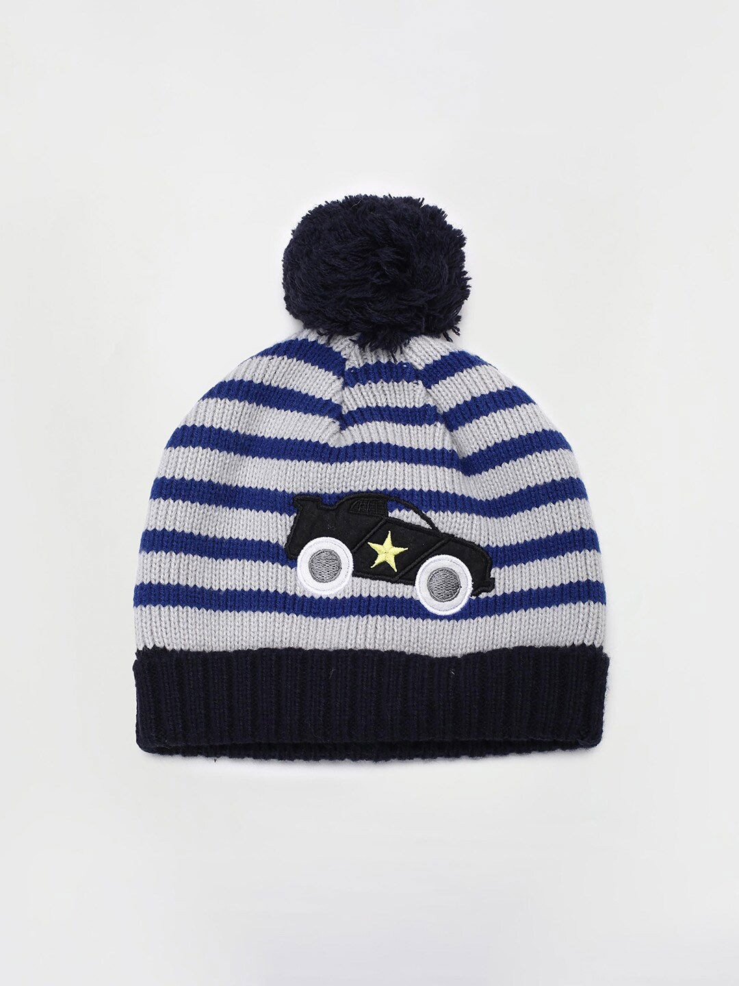 

max Women Self Design Acrylic Beanie, Blue