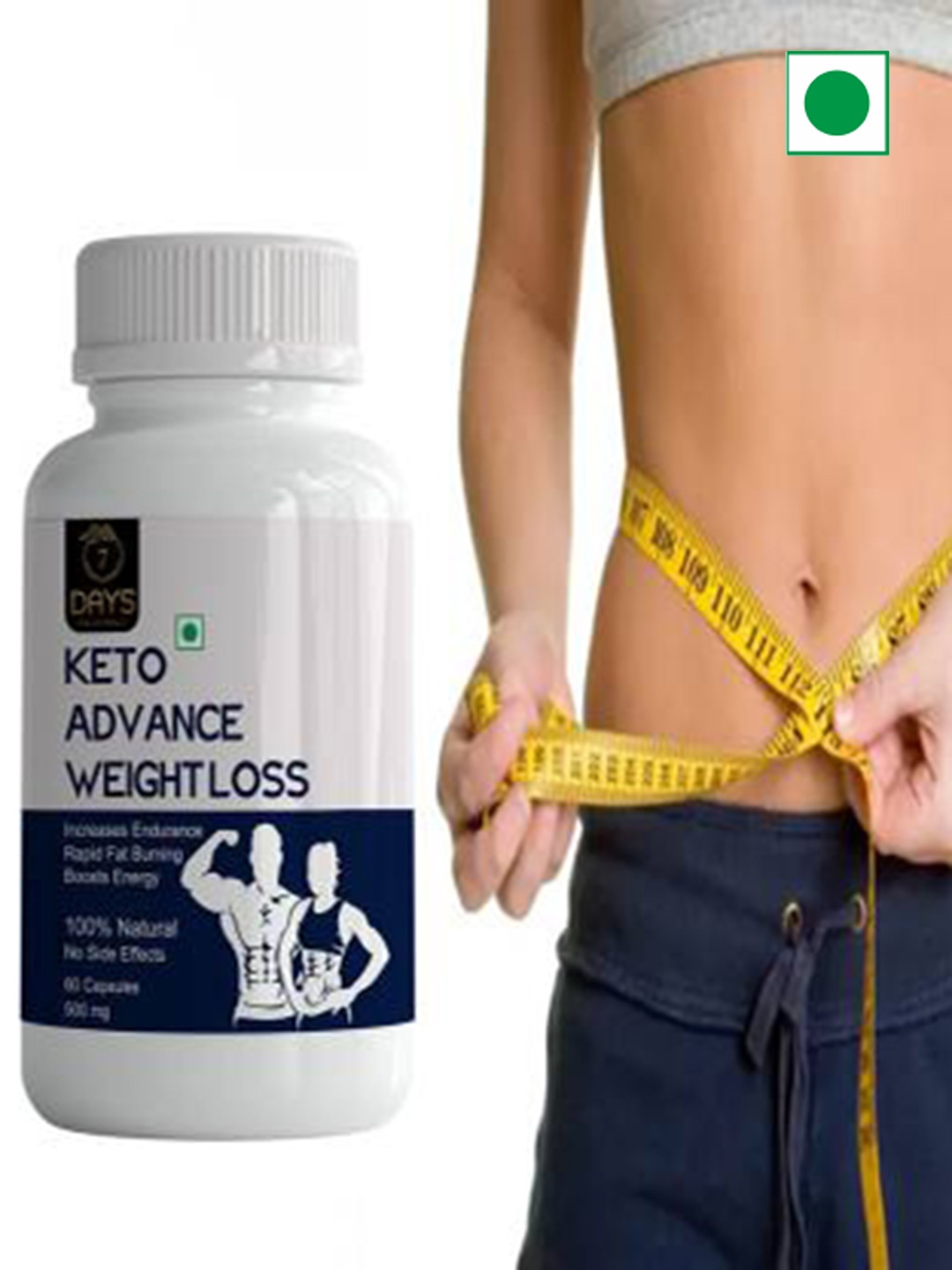 

7 DAYS Keto Advance Fat Capsules - 60 Capsules, White