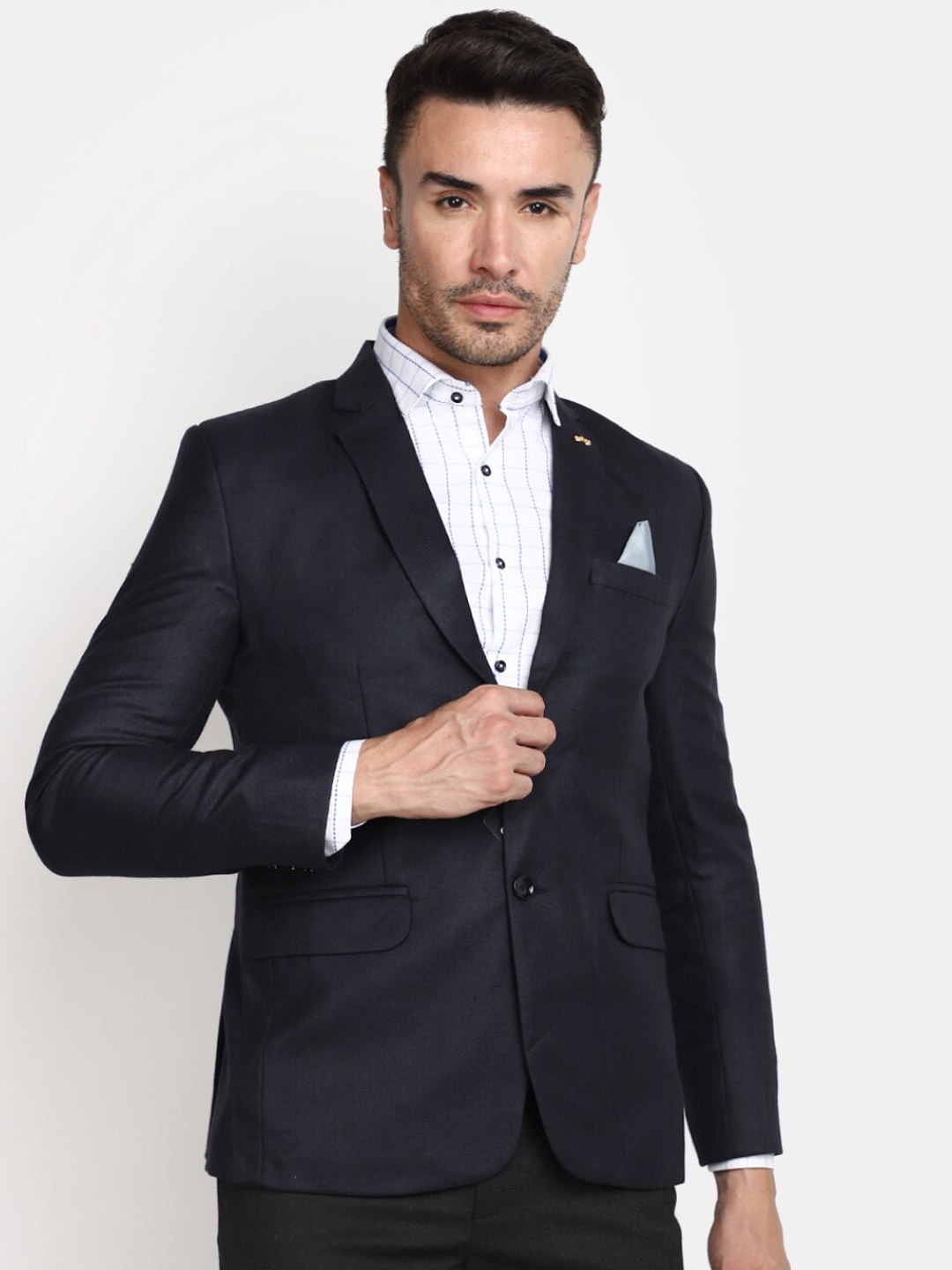 

V-Mart Single Breasted Blazers, Navy blue