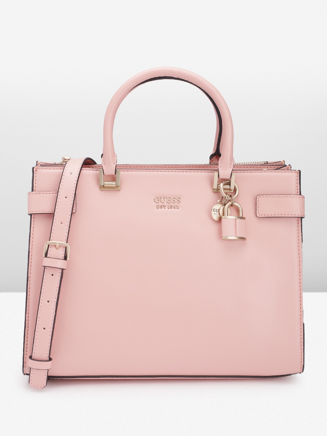 

GUESS Structured Handheld Bag, Pink