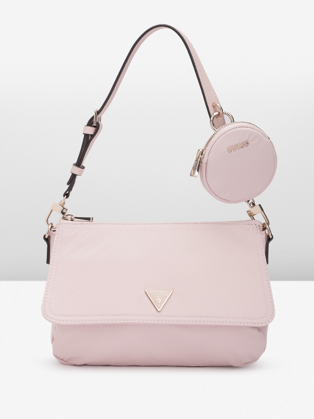 

GUESS Structured Shoulder Bag with Pouch, Pink