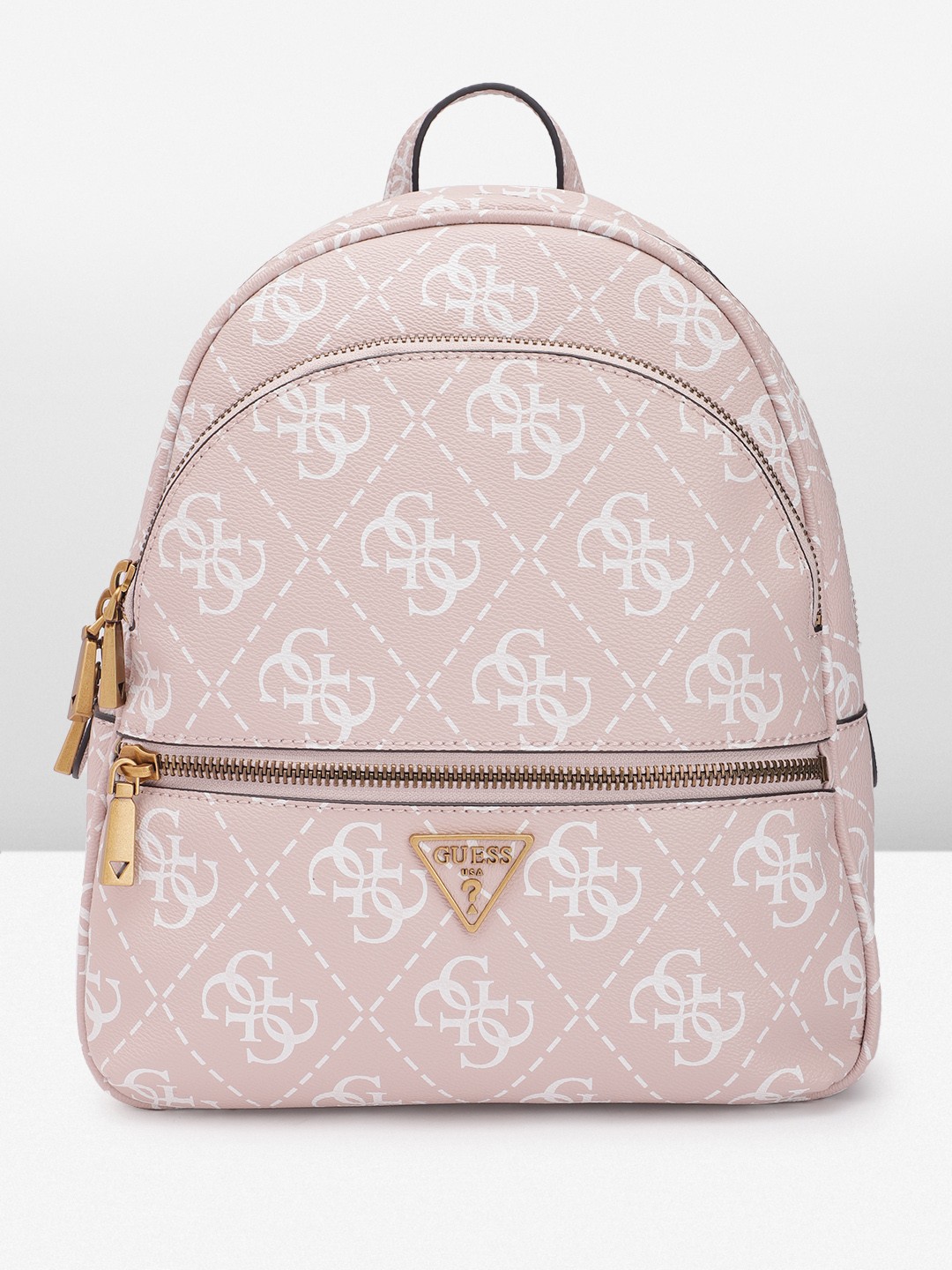 

GUESS Women Brand Logo Printed Backpack 15.9 L, Pink