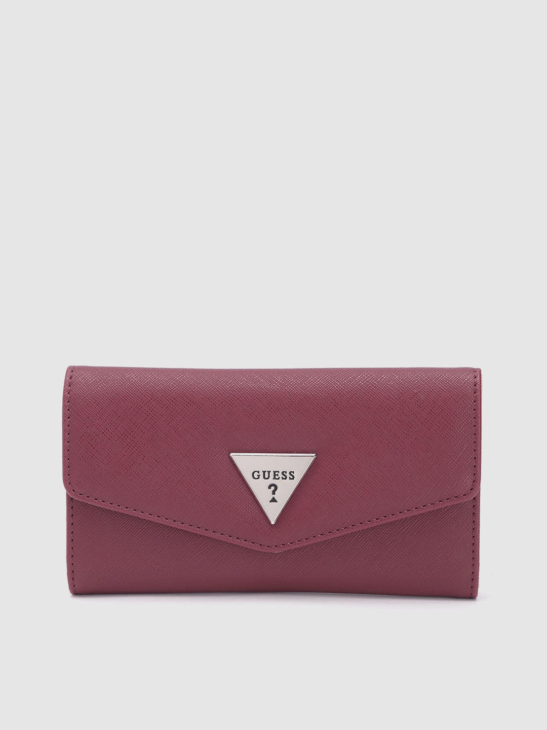 

GUESS Women Three Fold Wallet, Maroon