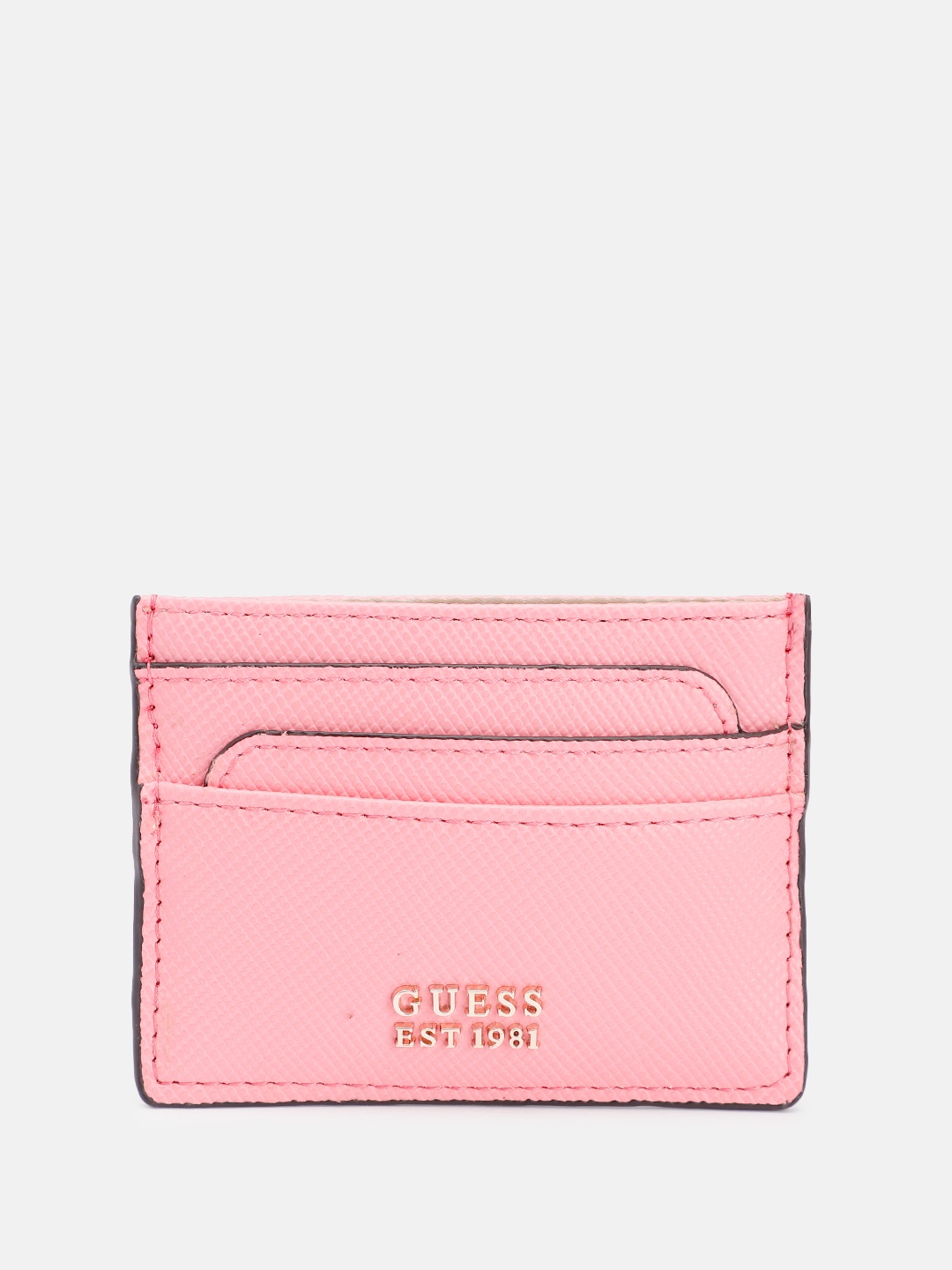 

GUESS Women Abstract Textured Card Holder, Pink