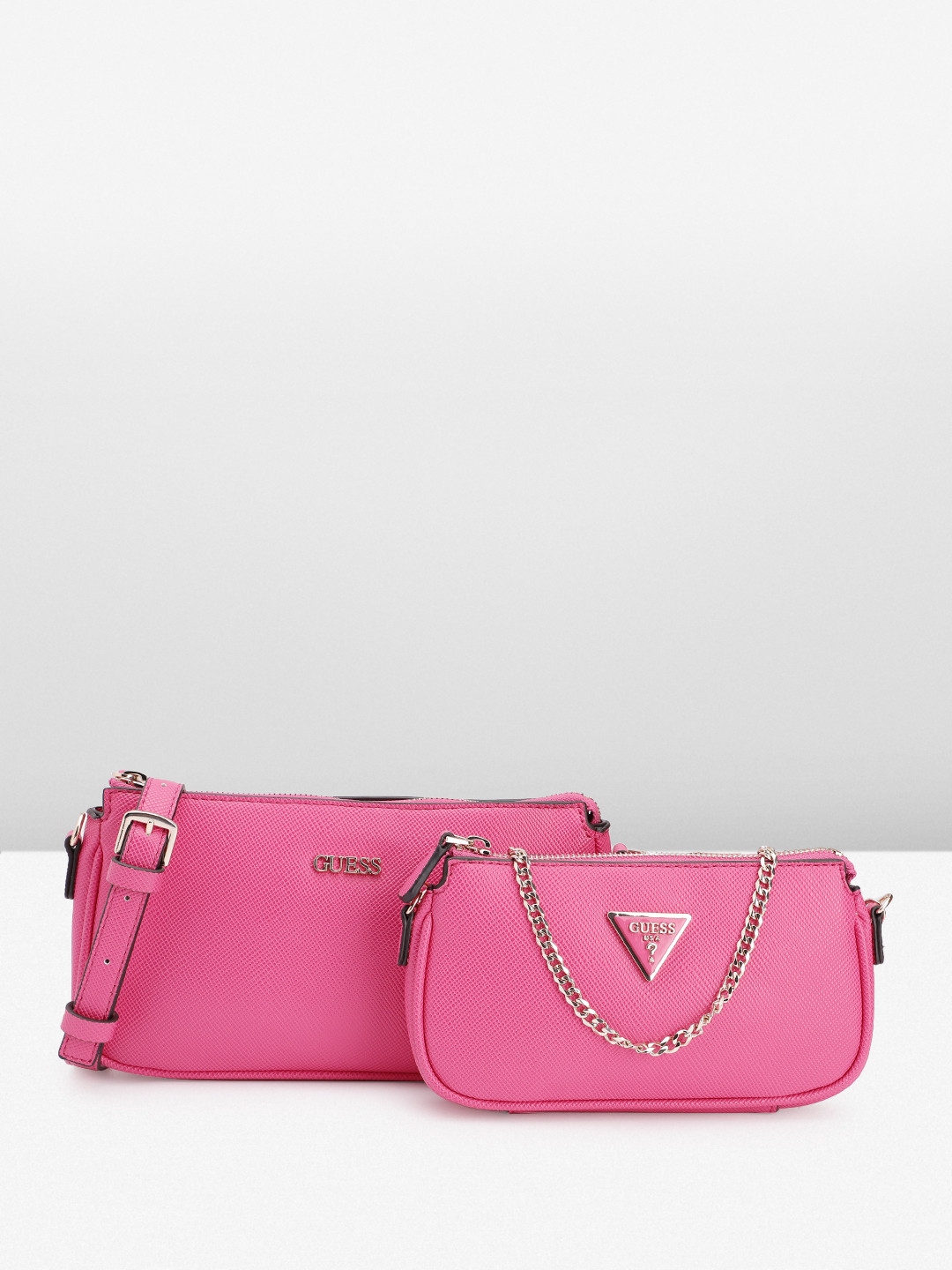 

GUESS Textured Structured Sling Bag, Pink