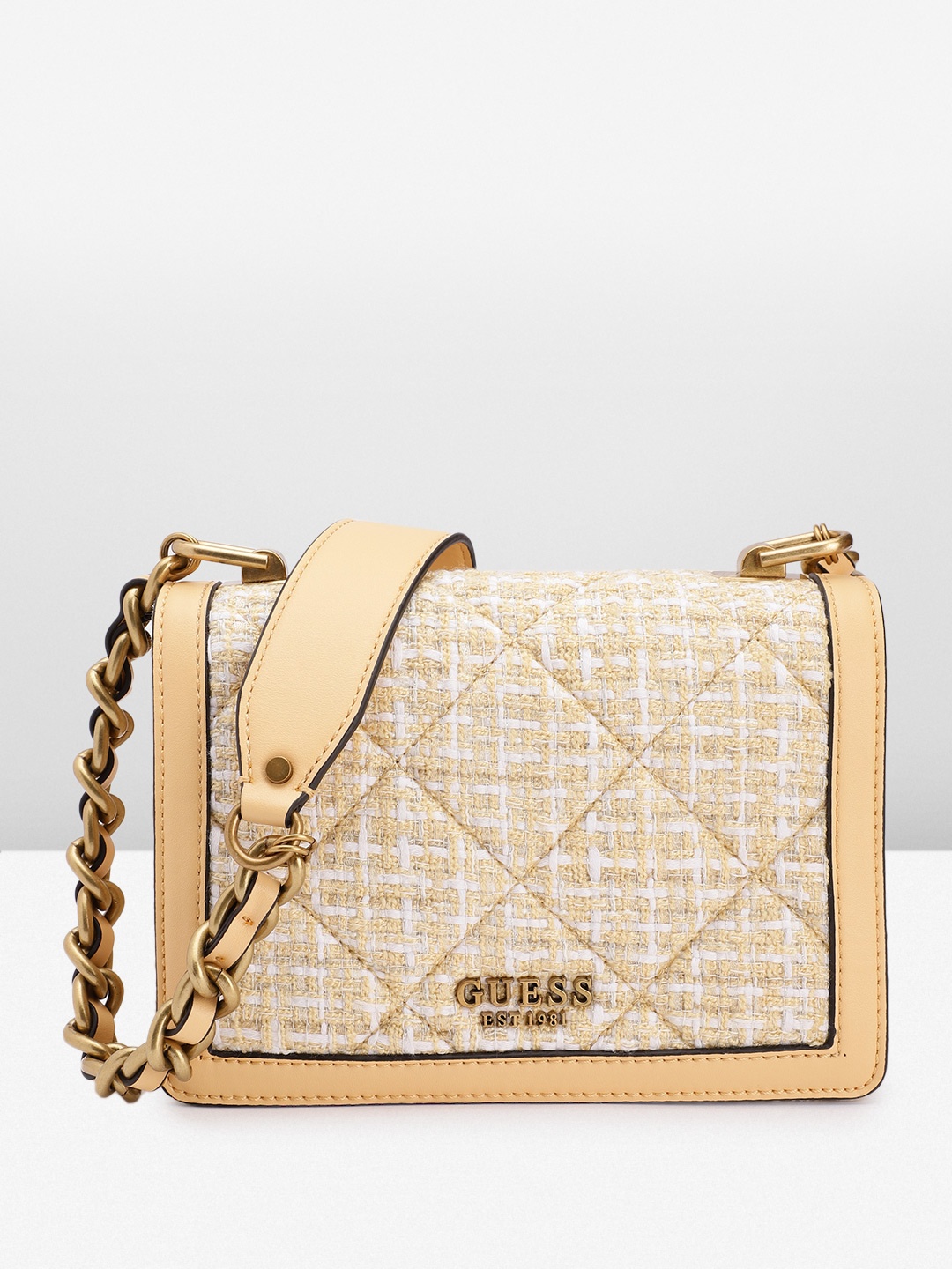 

GUESS Structured Sling Bag, Peach