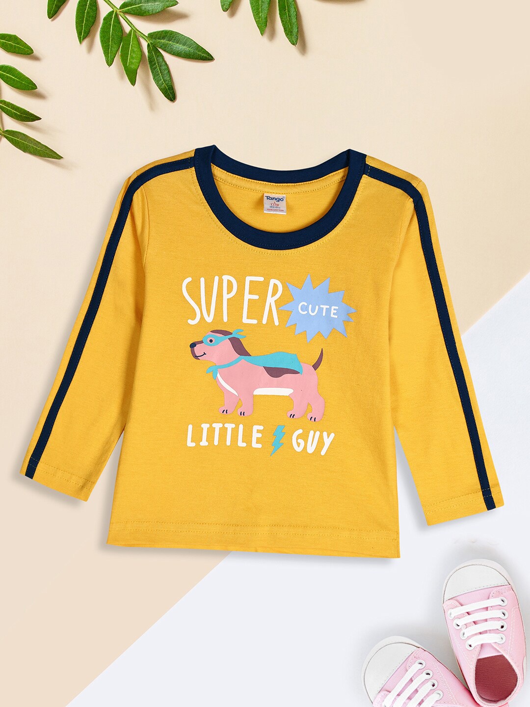 

V-Mart Infant Kids Typography Printed Long Sleeves T-shirt, Yellow