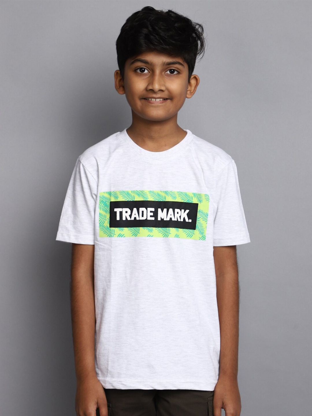

V-Mart Boys Typography Printed Cotton T-shirt, Grey