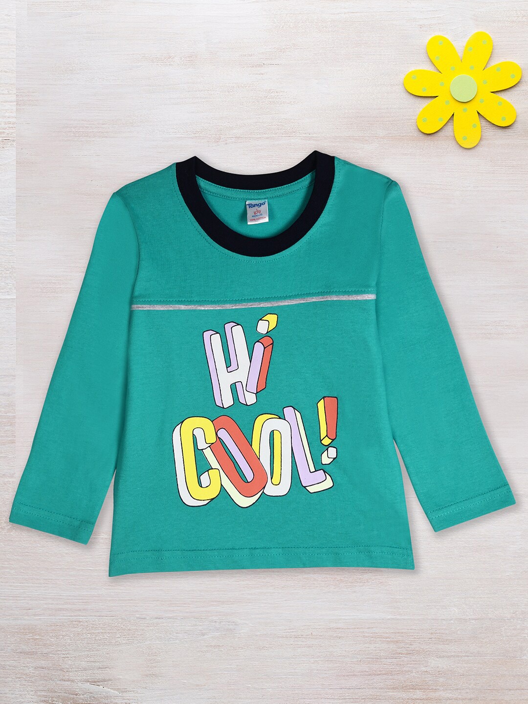 

V-Mart Infant Typography Printed Cotton T-shirt, Green