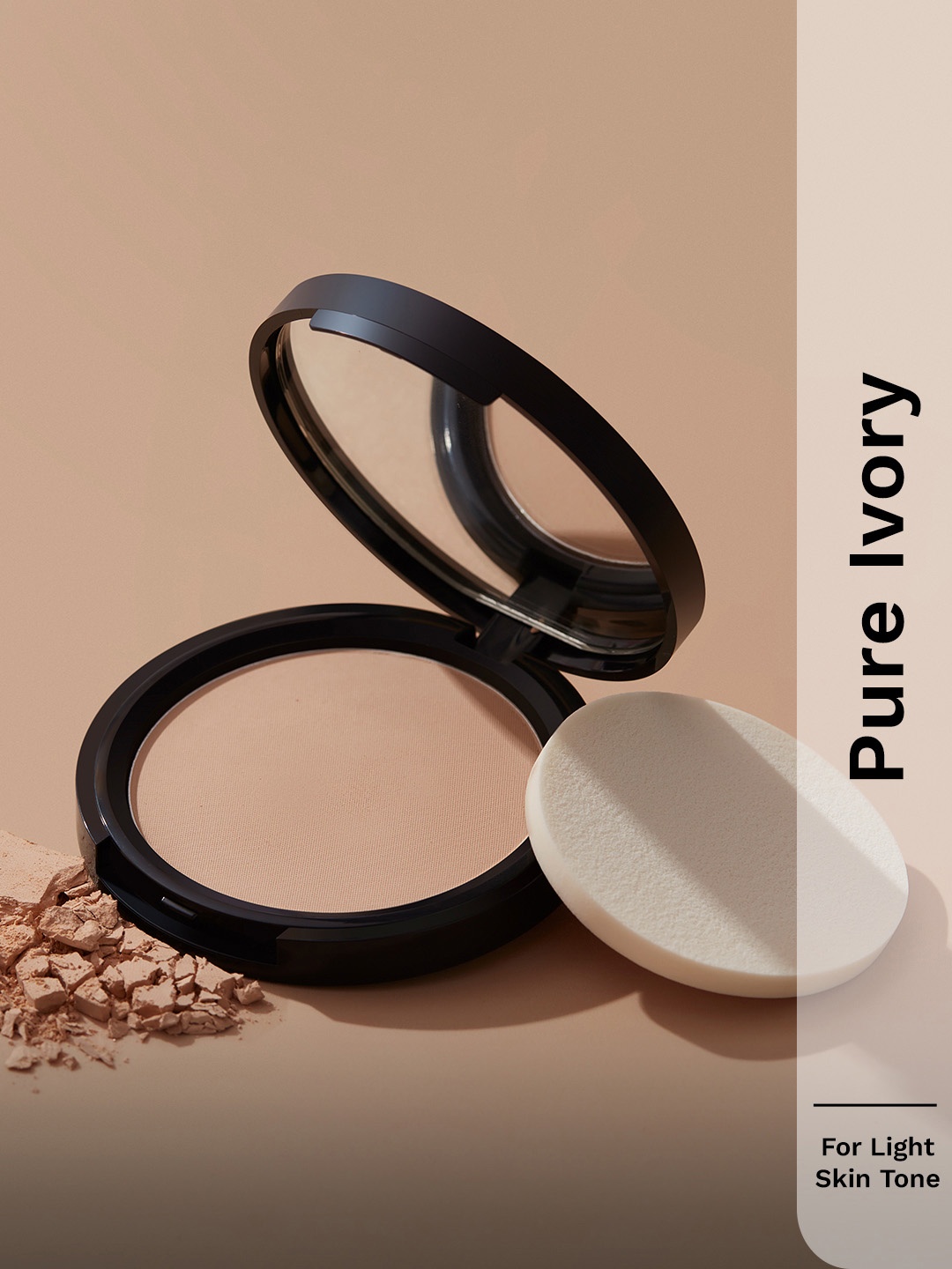 

Pilgrim Matte Finish Compact Powder For Radiant Skin - 9g - Pure Ivory 110, Nude