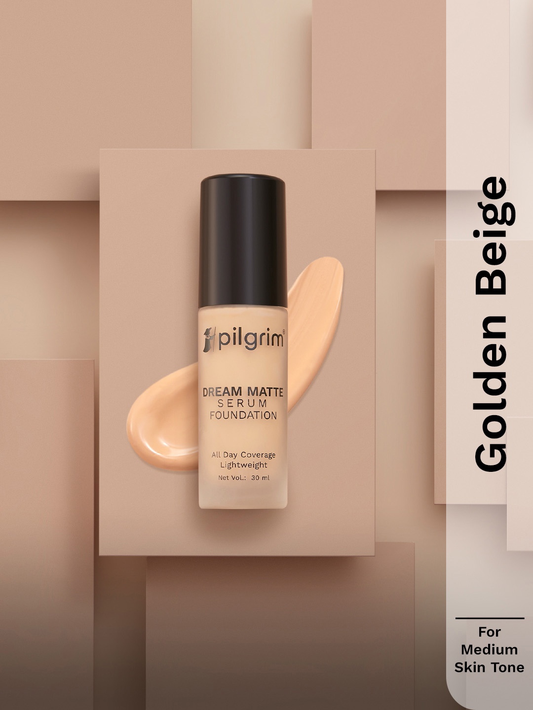 

Pilgrim Dream Matte Serum Liquid Foundation - 30ml - Golden Beige 215