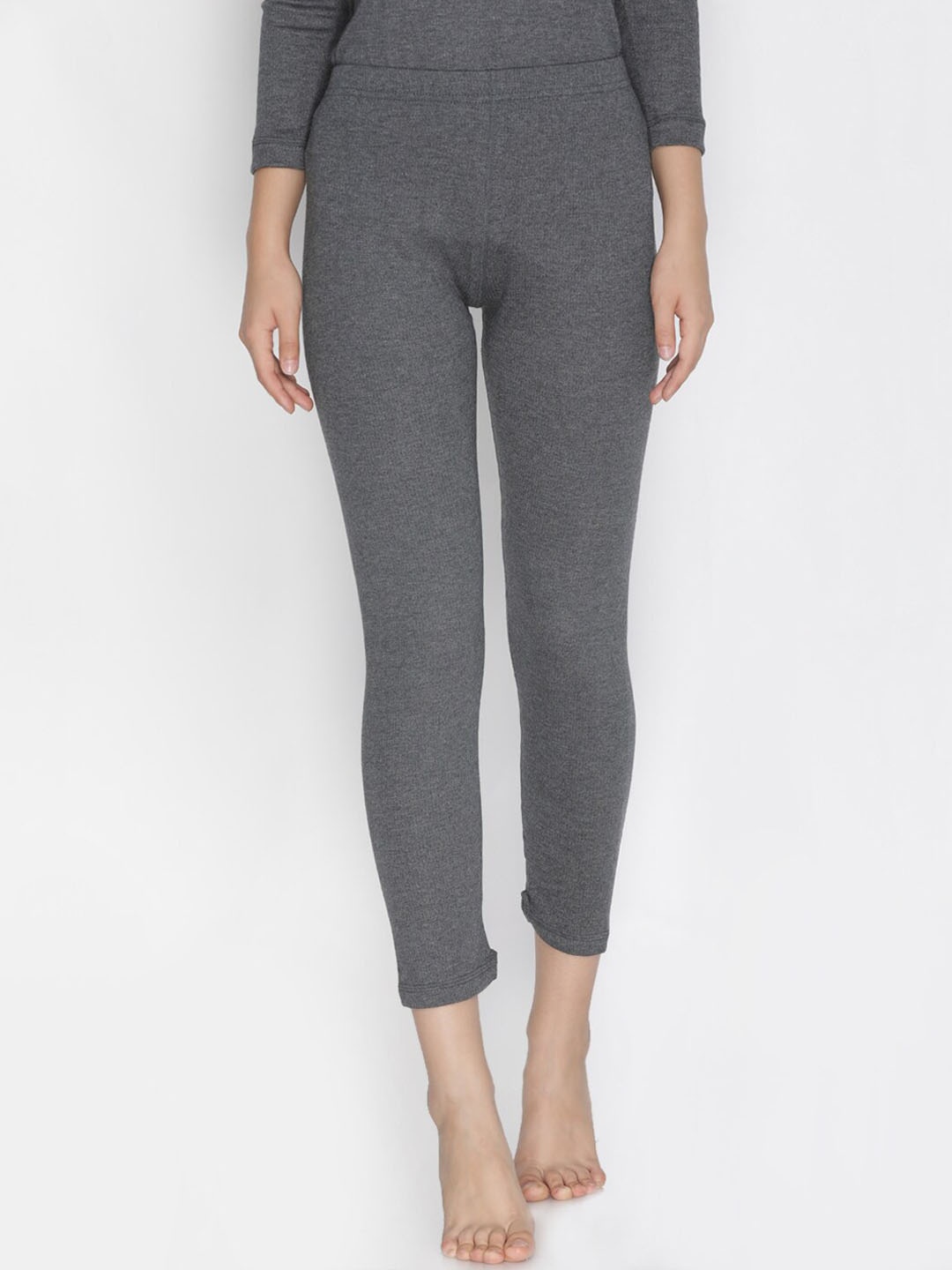 

ONN Women Pure Cotton Thermal Bottom, Charcoal