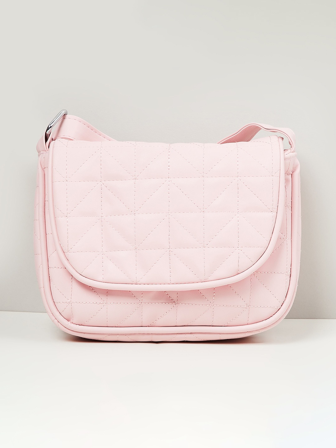 

max Girls Structured Sling Bag With Quilted, Pink