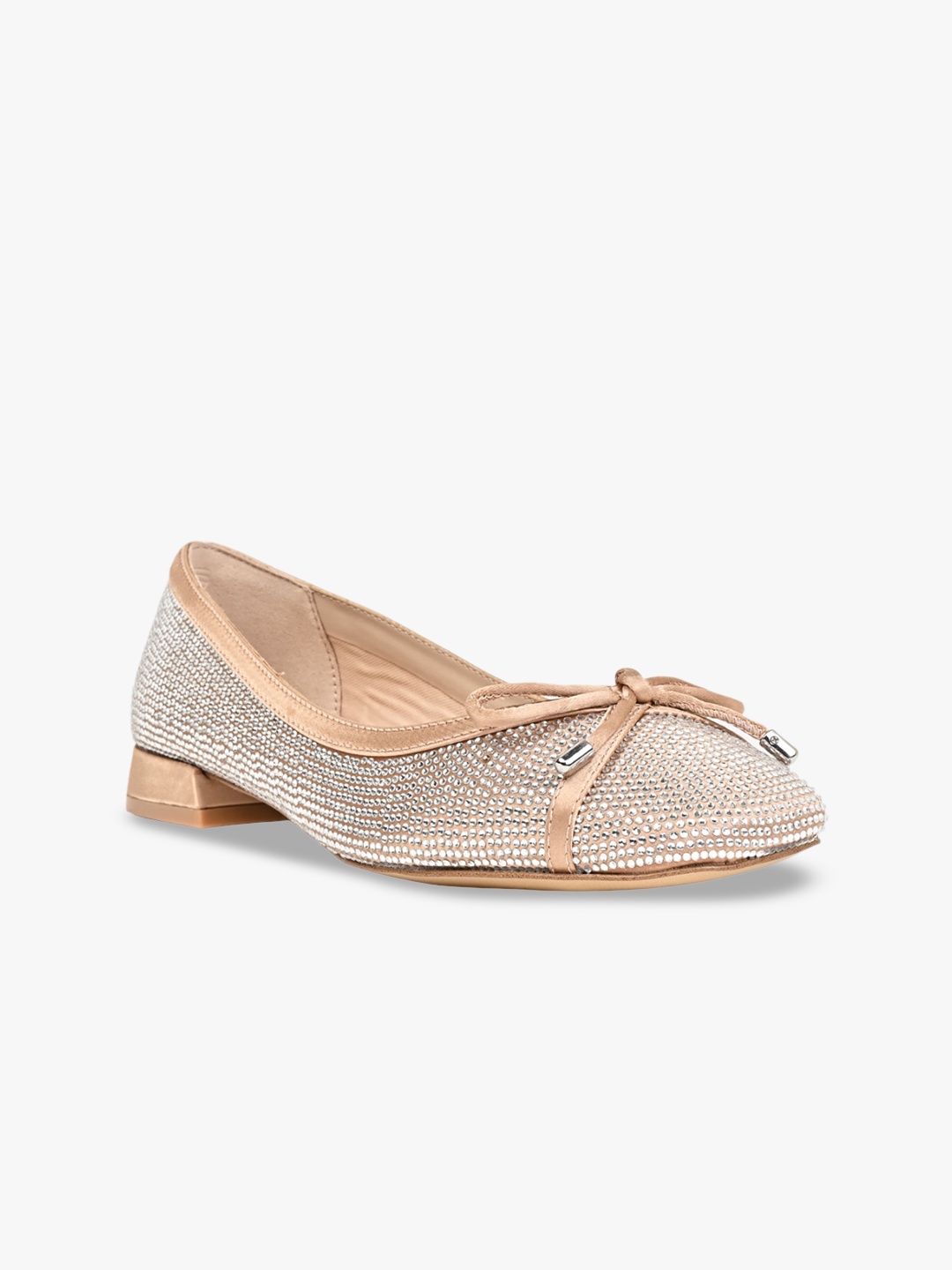 

ALDO GIBBSI Embellished Bow Detail Ballerinas, Beige