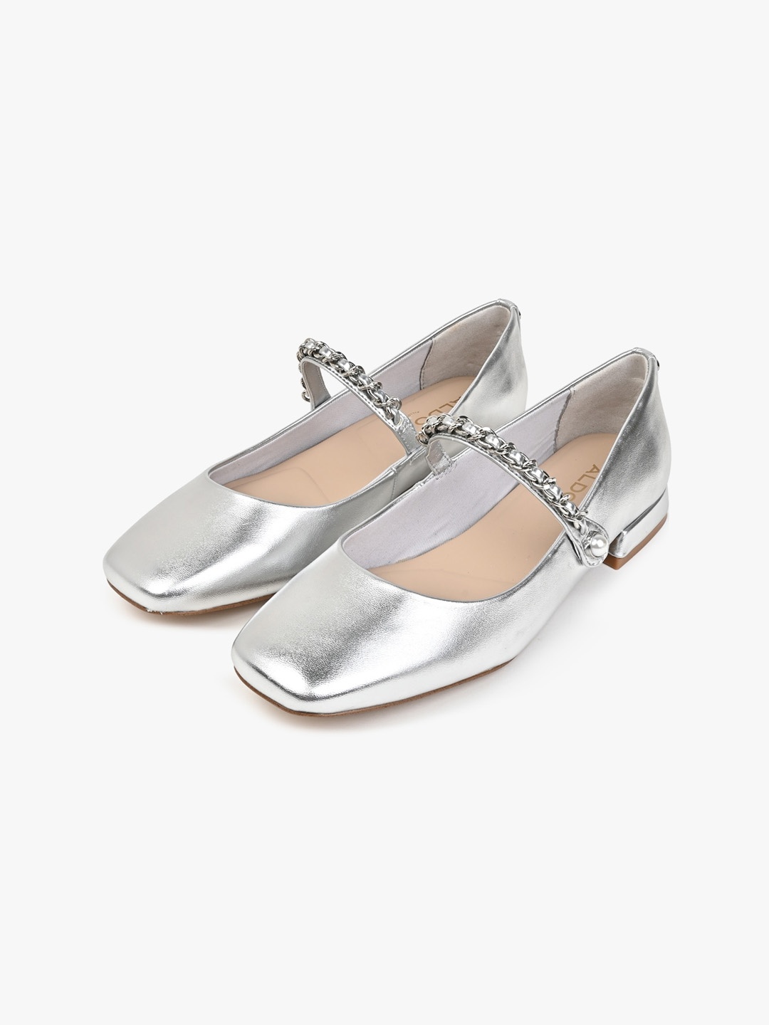 

ALDO DALLALEDAR Embellished Ballerinas, Silver