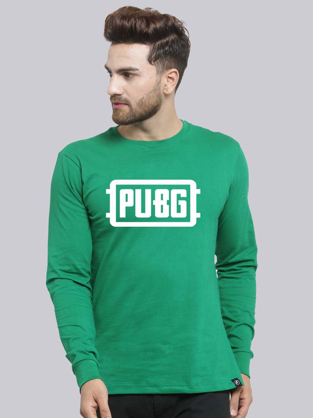 

Friskers Typography Printed Slim Fit Cotton T-shirt, Green