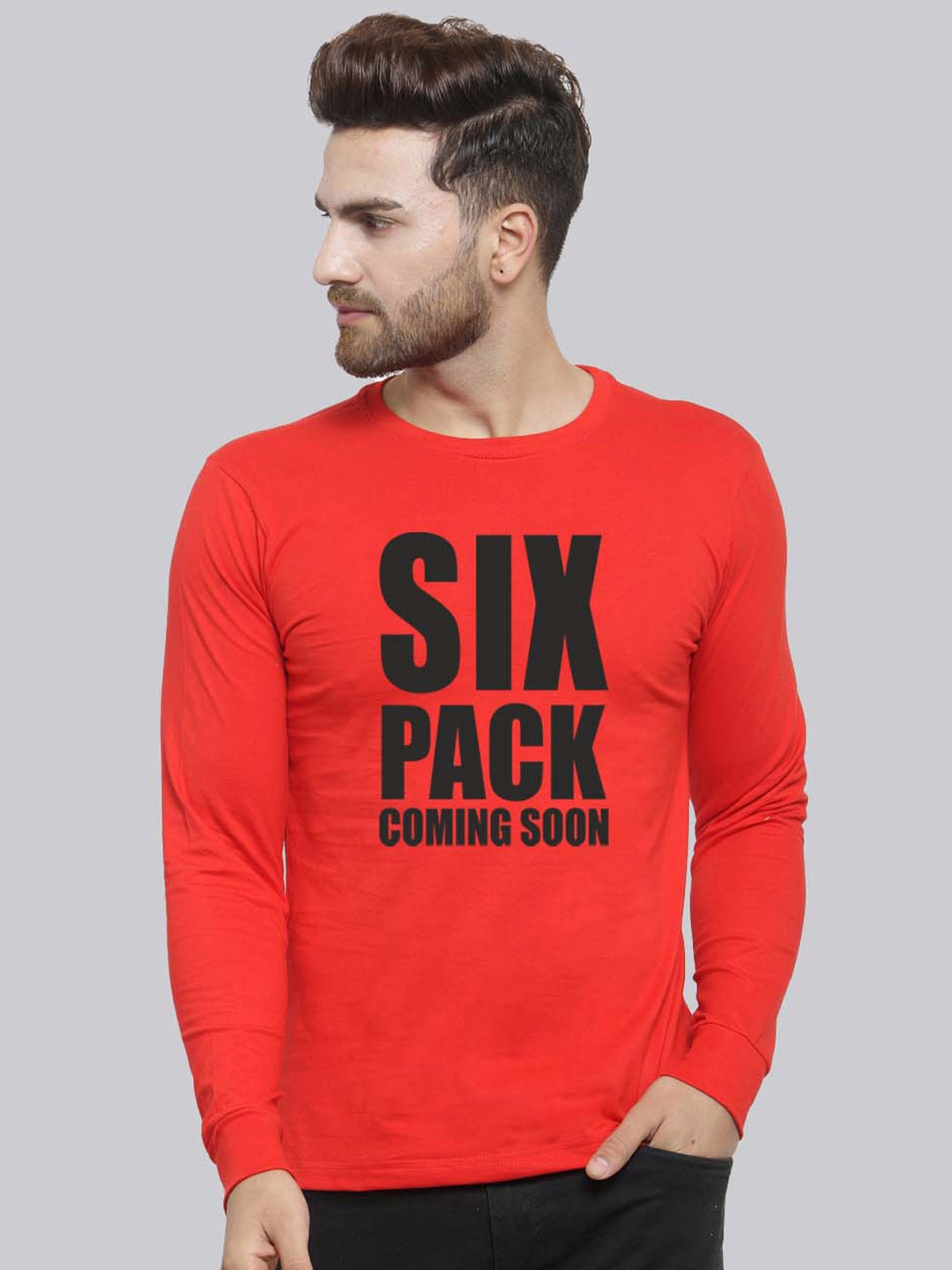 

Friskers Typography Printed Pure Cotton Slim Fit T-shirt, Red