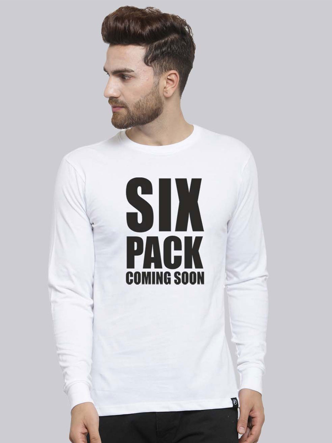 

Friskers Typography Printed Slim Fit Pure Cotton T-shirt, White