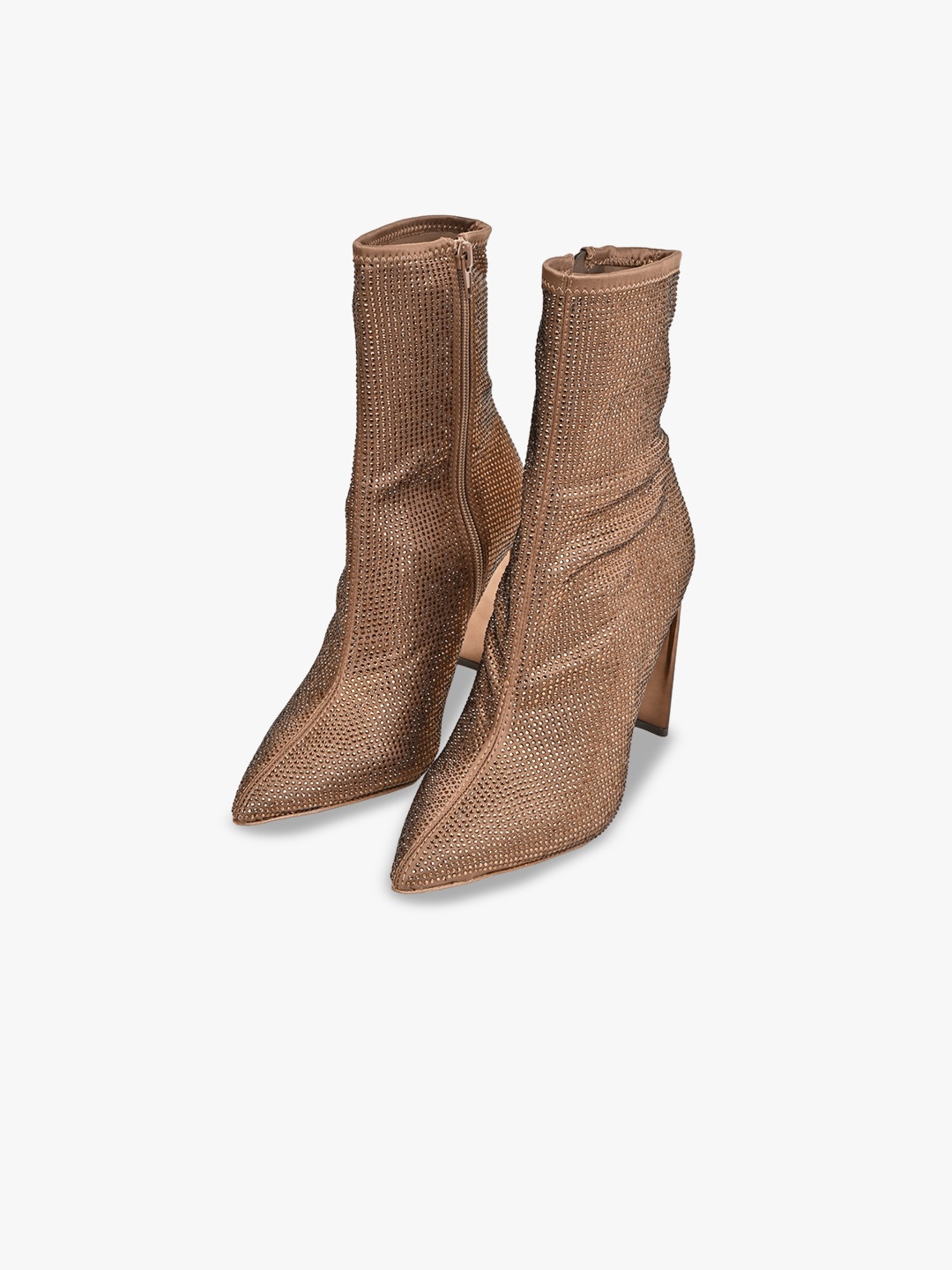 

ALDO Women DOVE Embellished Slim Heeled Mid-Top Chunky Boots, Brown