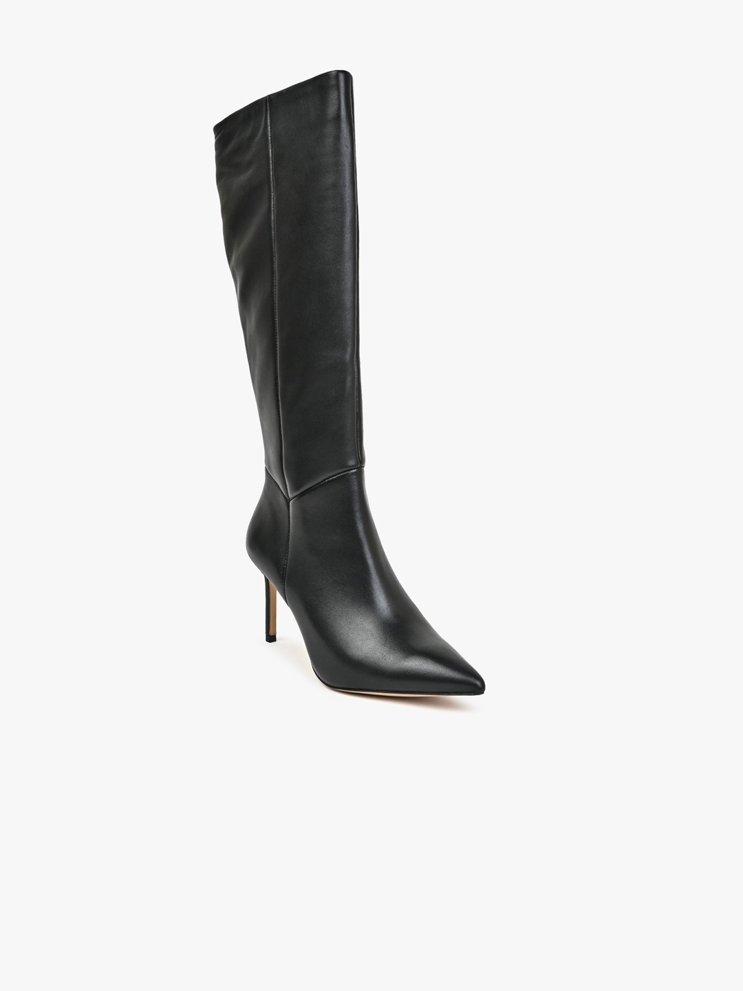 

ALDO Women LAROCHE Pointed-Toe Slim Heeled Leather Regular Boots, Black