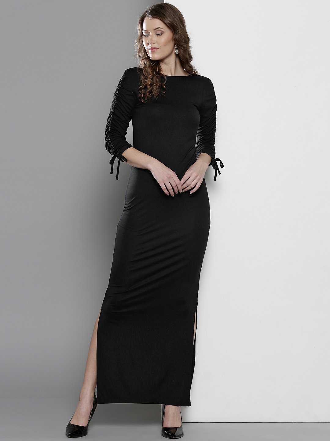 

DOROTHY PERKINS Women Black Solid Maxi Dress
