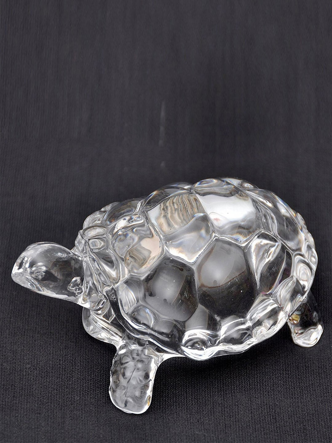 

Petrichor Transparent Small Turtle Glass Figurine Showpiece