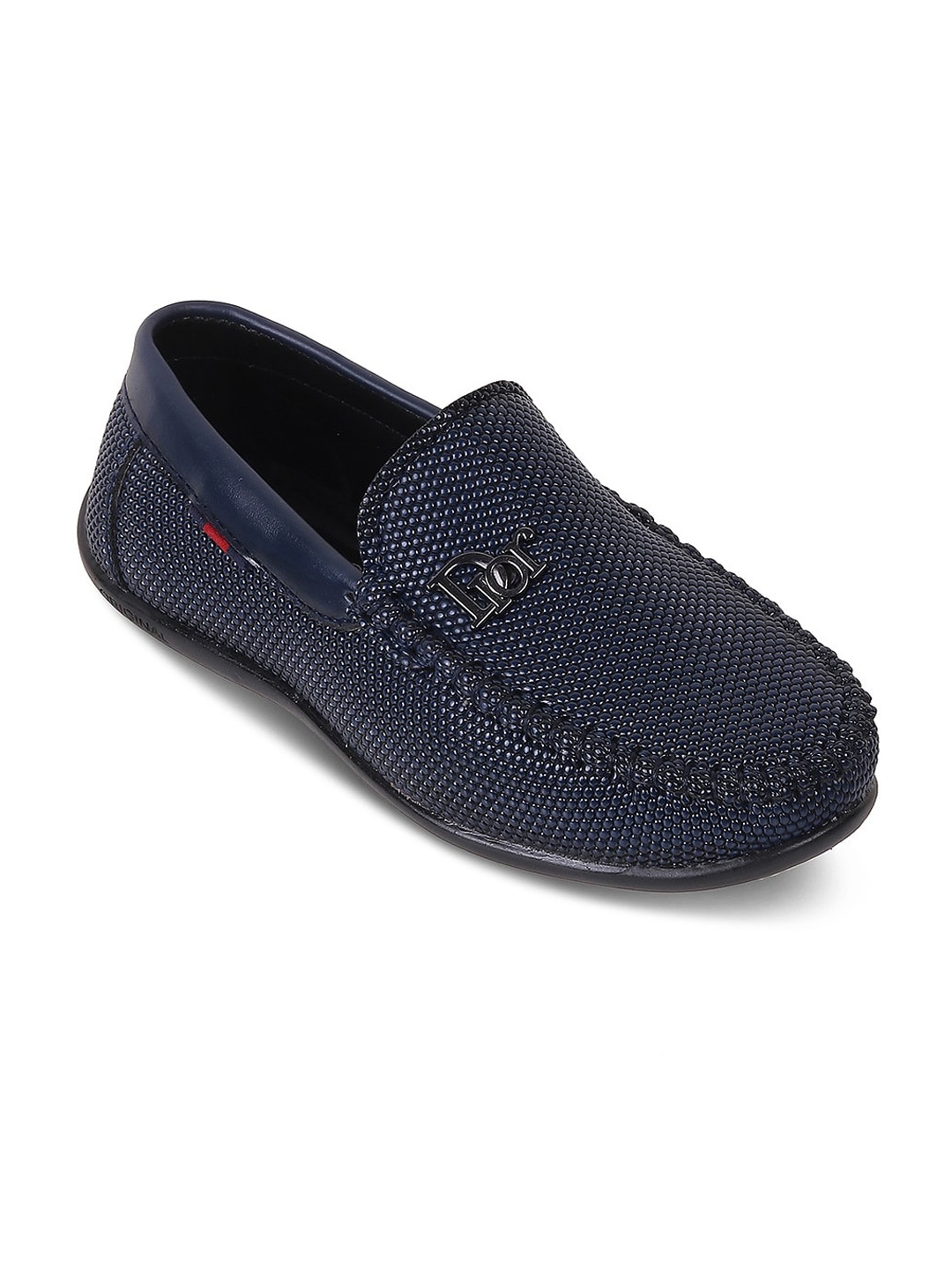 

Jazzy Juniors Boys Textured Horsebit Loafers, Navy blue