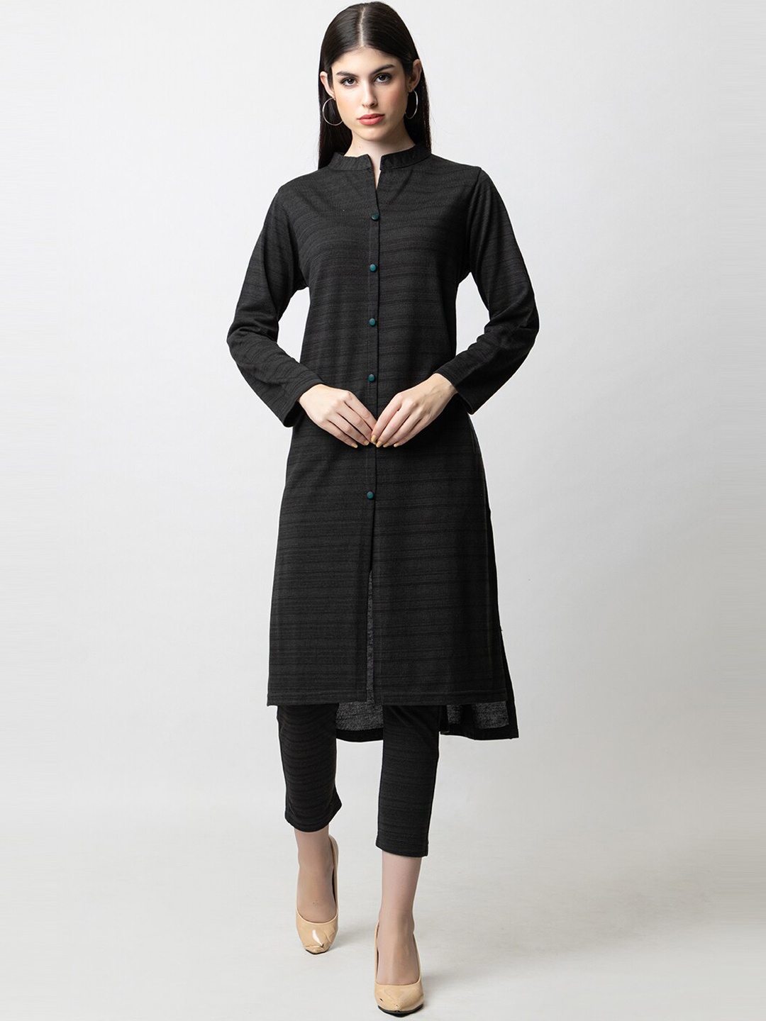 

KEIKO Self Design Acrylic Kurta With Trouser, Olive
