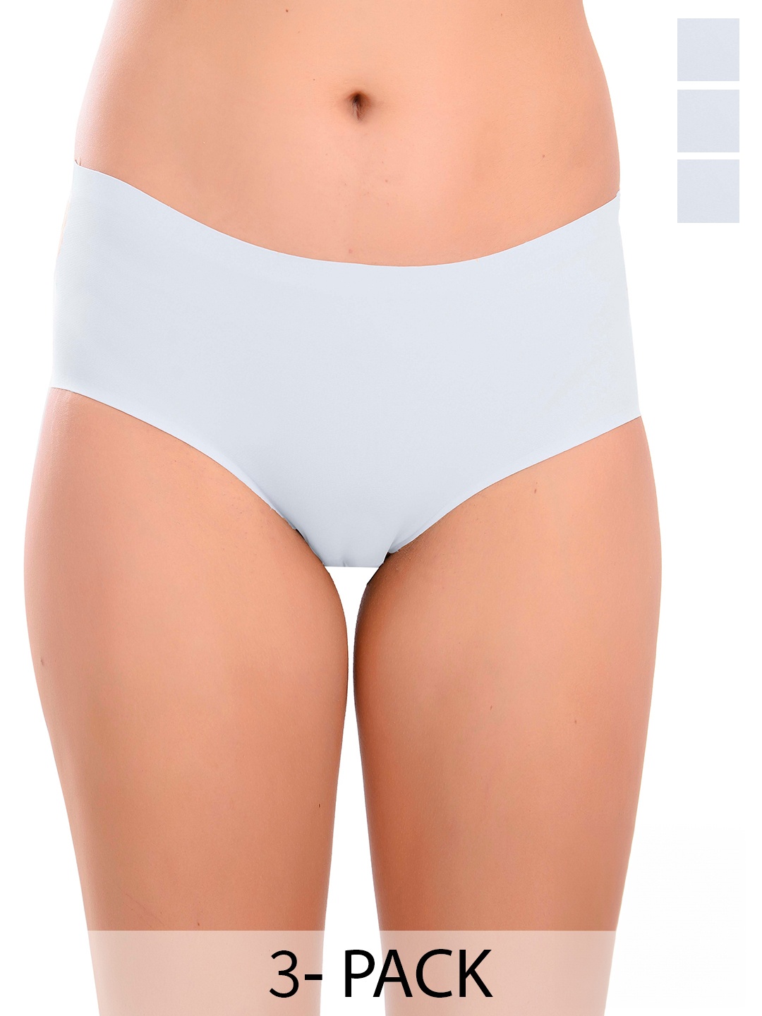 

MYYNTI Pack Of 3 Anti Bacterial Satin Hipster Briefs, Grey