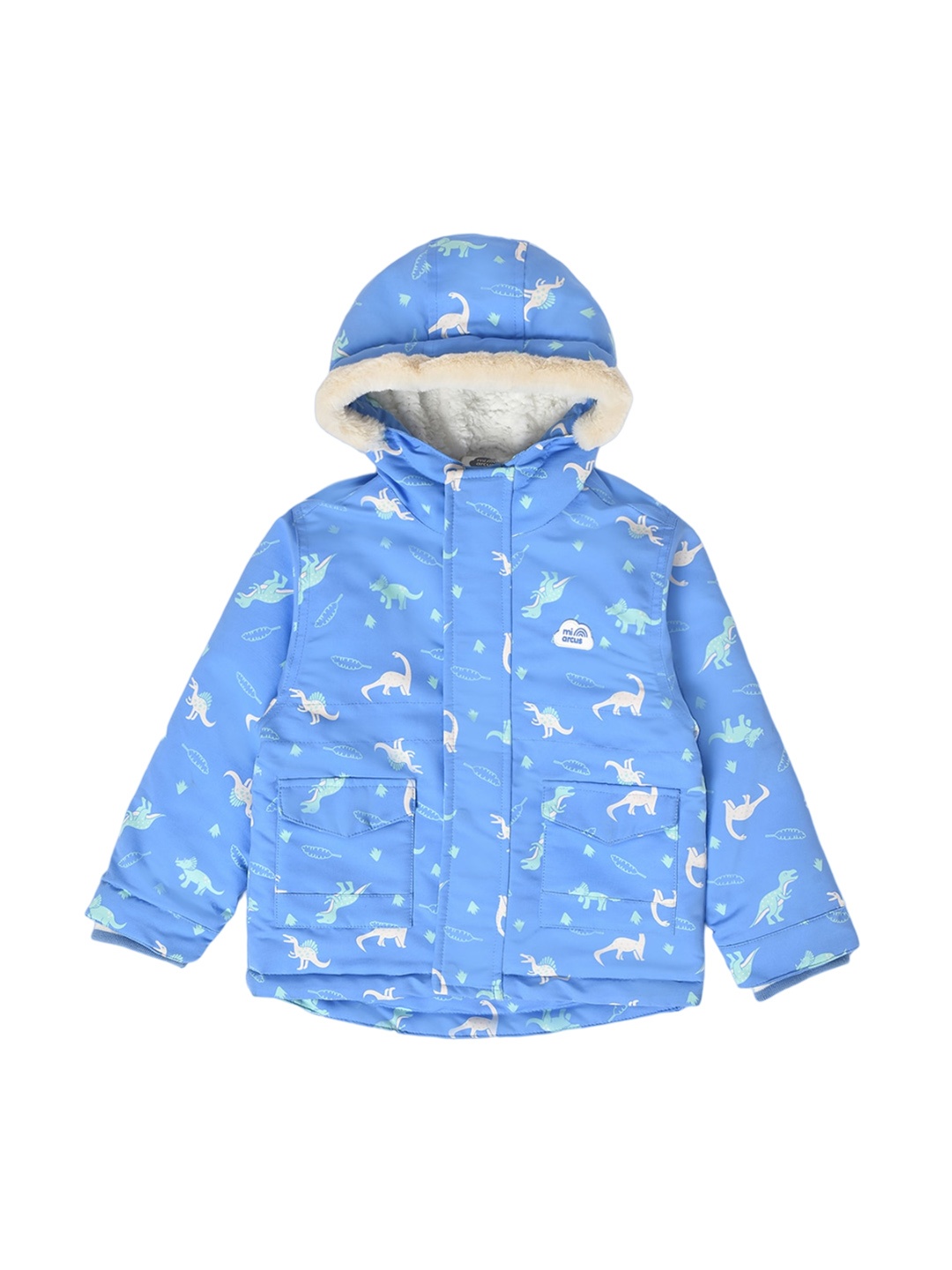 

MiArcus Kids Conversational Printed Lightweight Cotton Padded Jacket, Blue