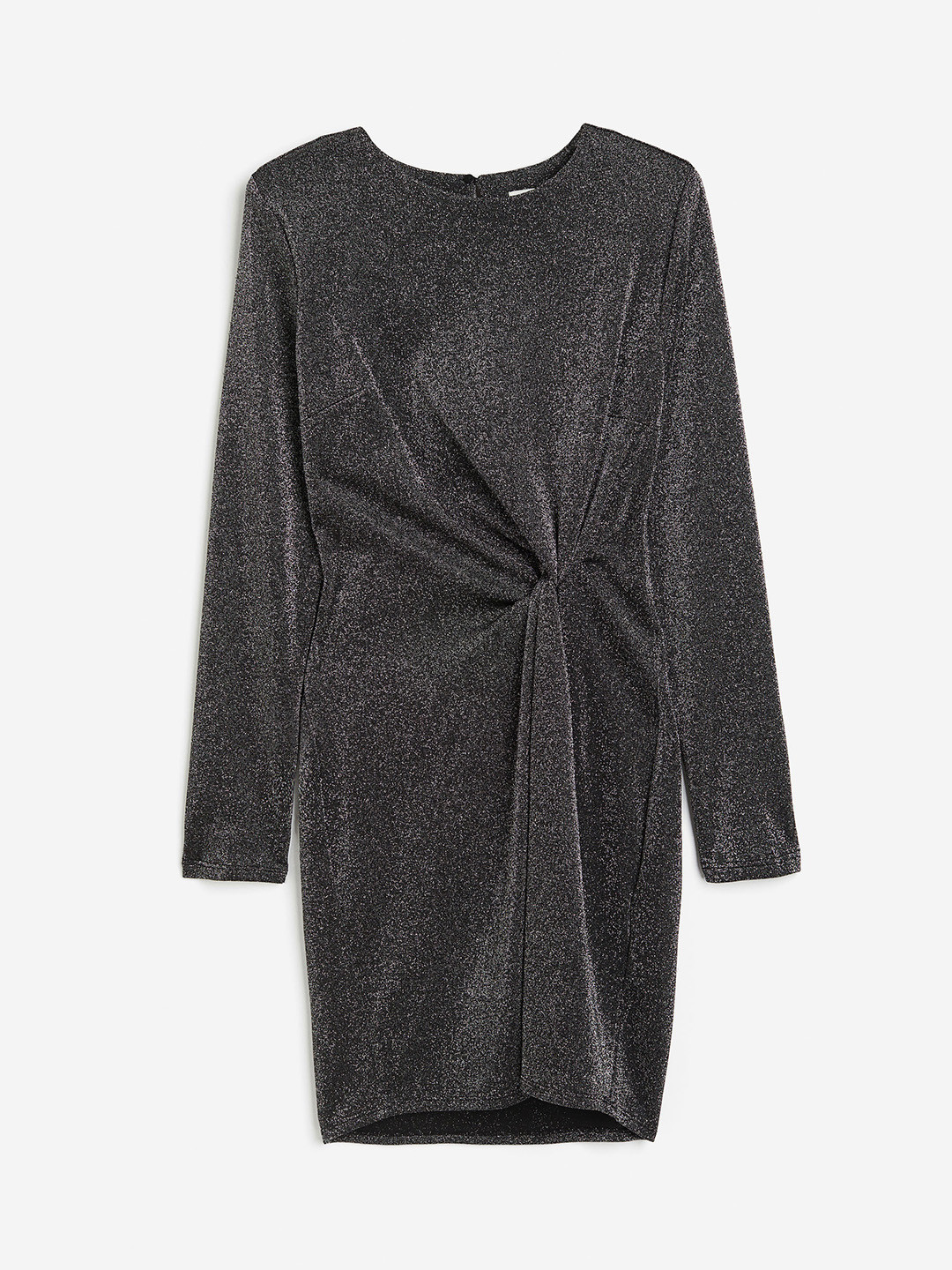 

H&M Knot Detailed Jersey Dress, Black