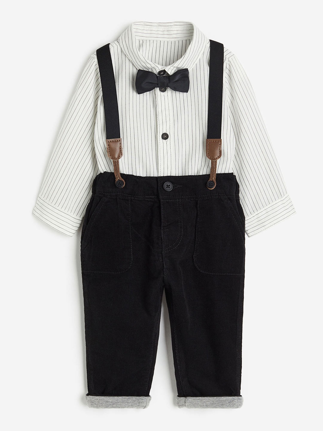 

H&M Boys Pure Cotton 4-Piece Dressy Set, Black