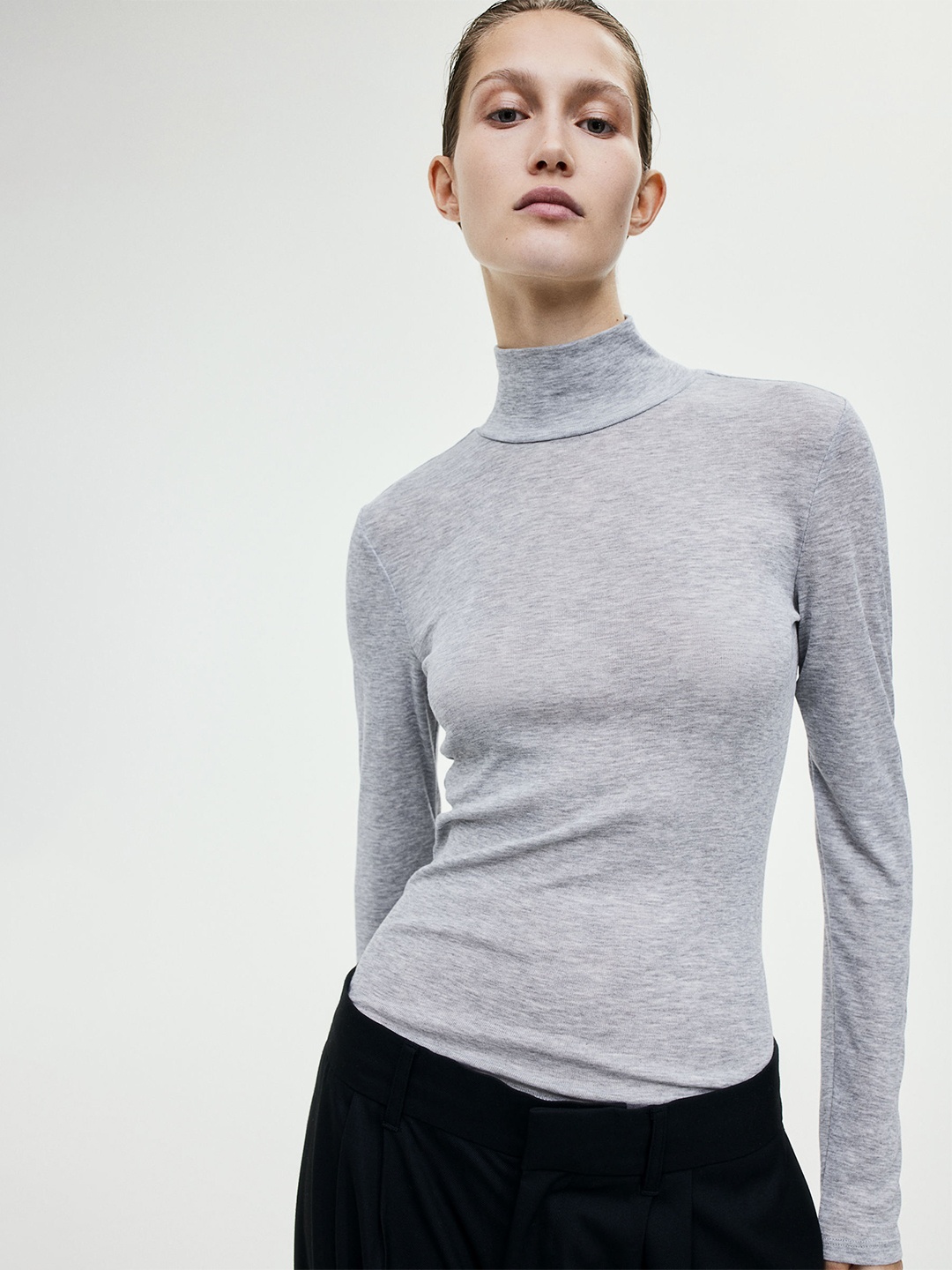 

H&M Turtleneck Top, Grey