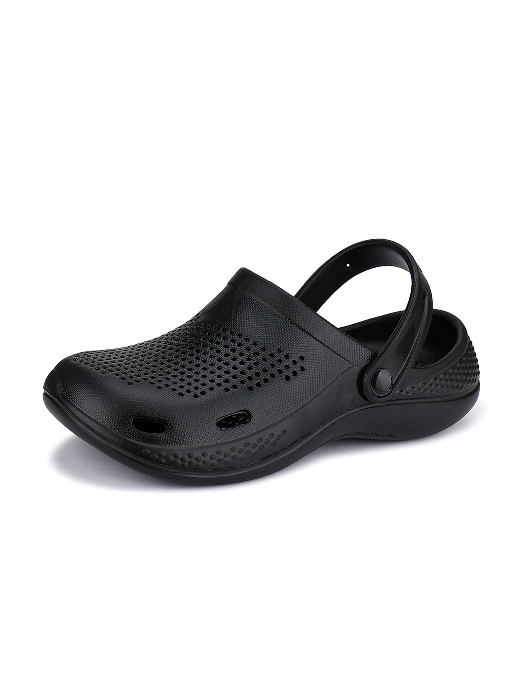 

BERSACHE Men Perforated Lightweight Clogs, Black