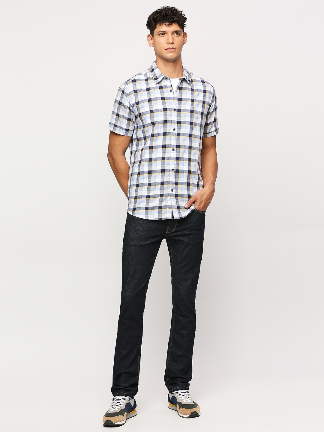 

Pepe Jeans Tartan Checked Casual Shirt, White