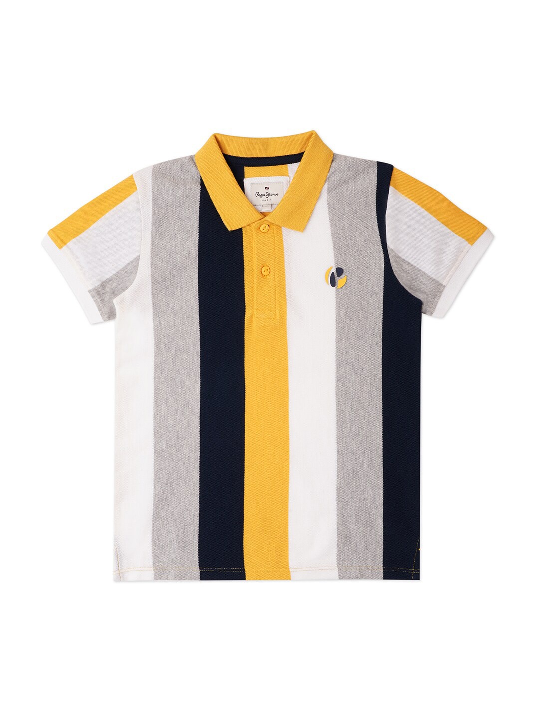 

Pepe Jeans Boys Striped Pure Cotton T-shirt, Yellow
