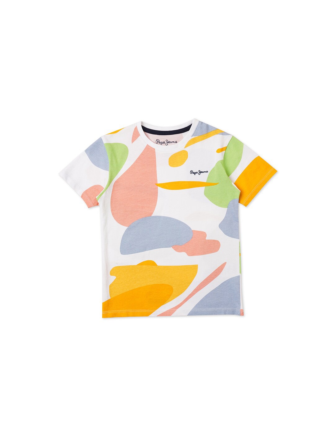 

Pepe Jeans Boys Abstract Printed Pure Cotton T-shirt, White