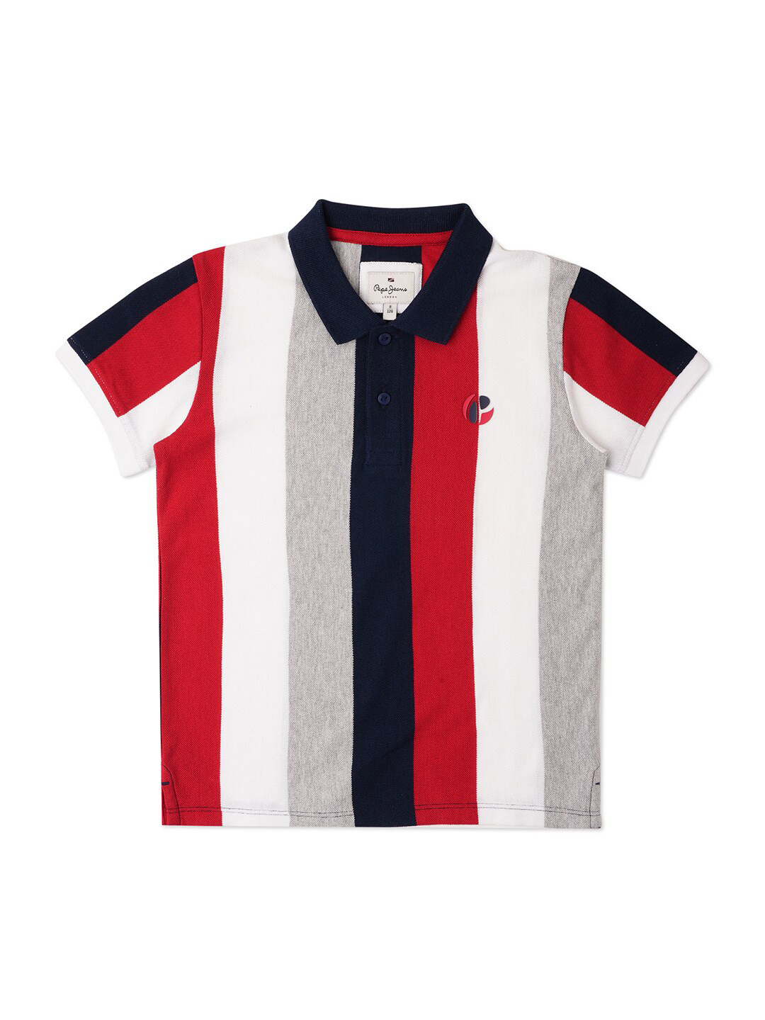 

Pepe Jeans Boys Striped Pure Cotton T-shirt, White