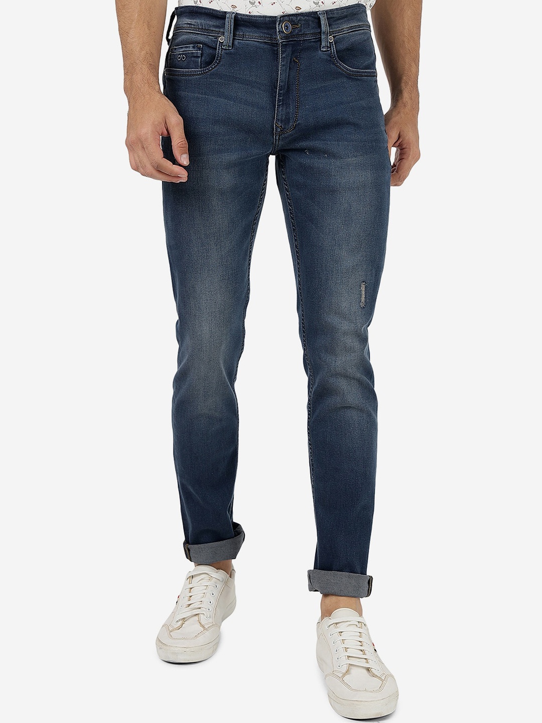 

JADE BLUE Men Slim Fit Clean Look Heavy Fade Stretchable Cotton Jeans