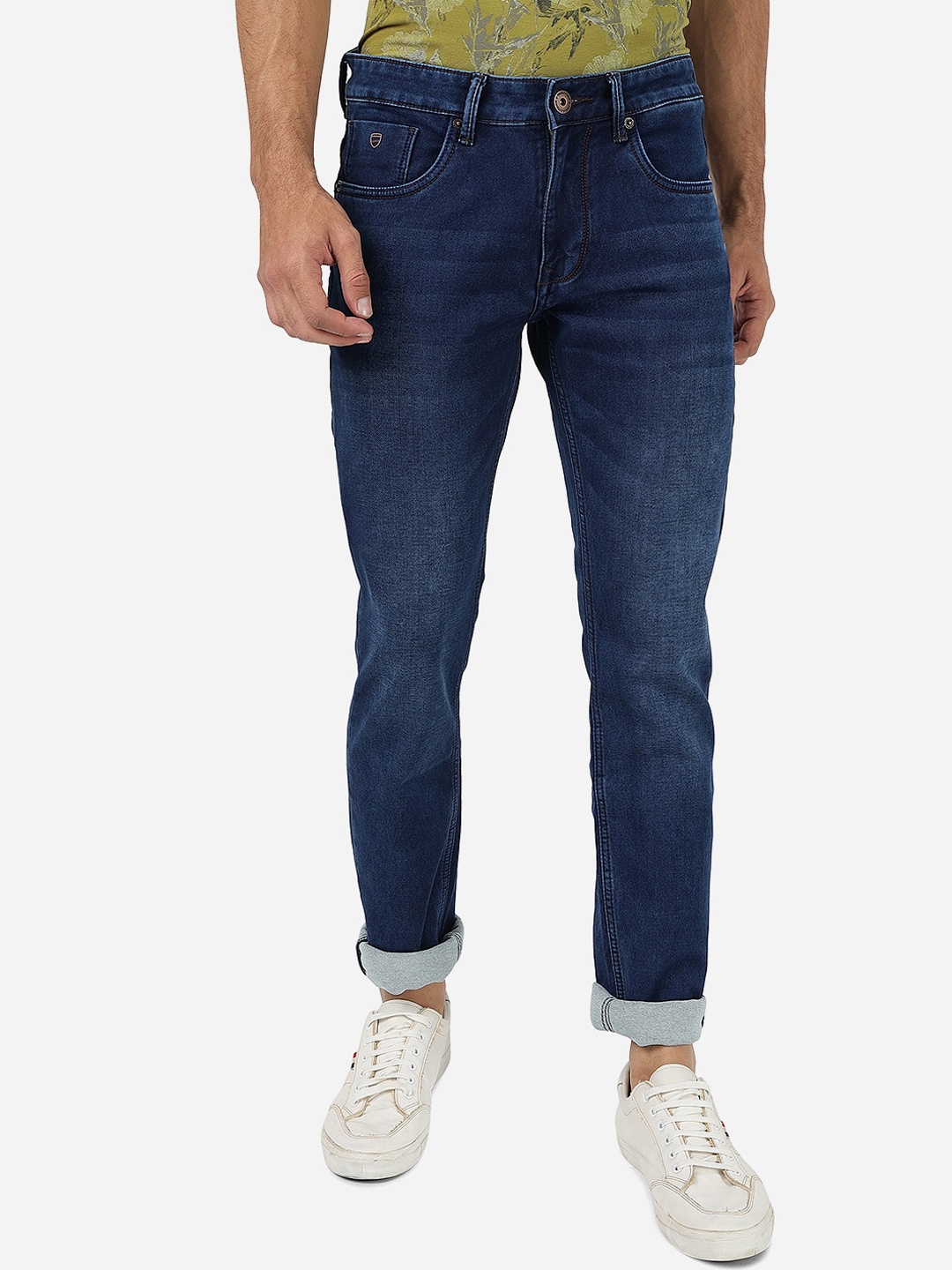 

Greenfibre Men Slim Fit Mid-Rise Light Fade Stretchable Jeans, Blue