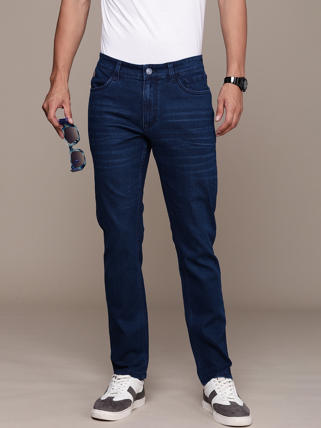 

WROGN Men Stretchable Jeans, Blue