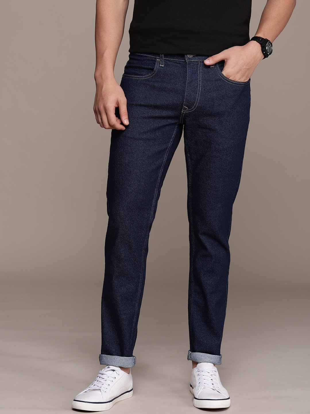 

WROGN Men Slim Fit Stretchable Jeans, Blue