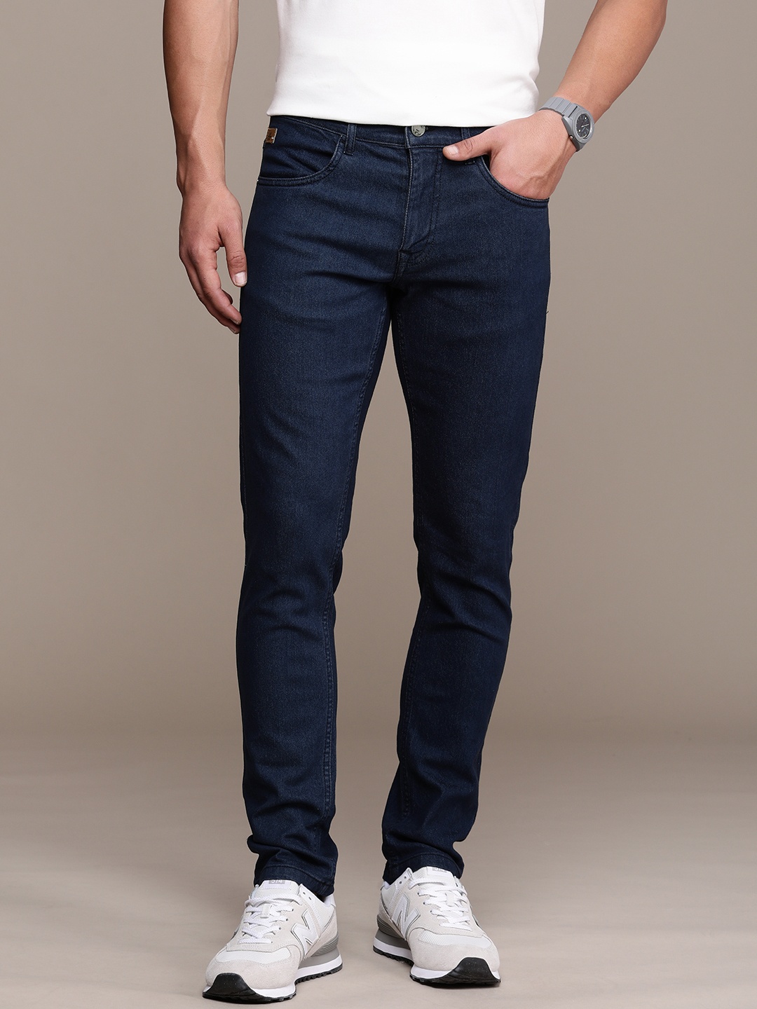 

WROGN Men Slim Fit Stretchable Jeans, Blue