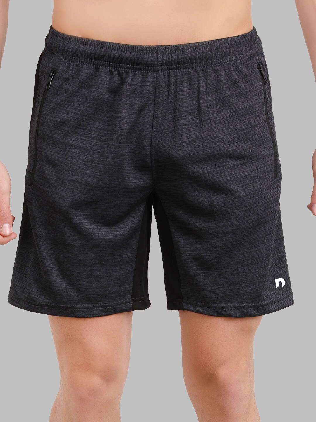 

NEVER LOSE Men Running Sports Shorts, Grey